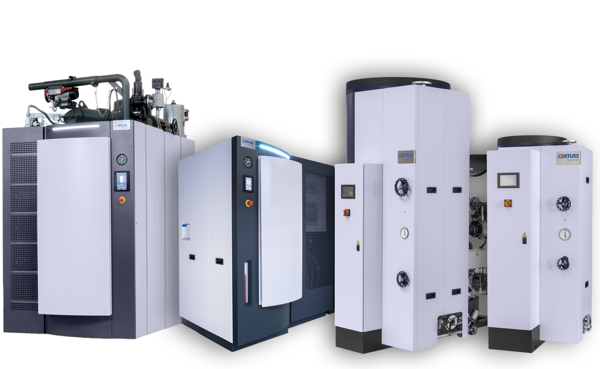 CERTUSS steam generator models: UMX, Emx, Universal TC and Junior TC