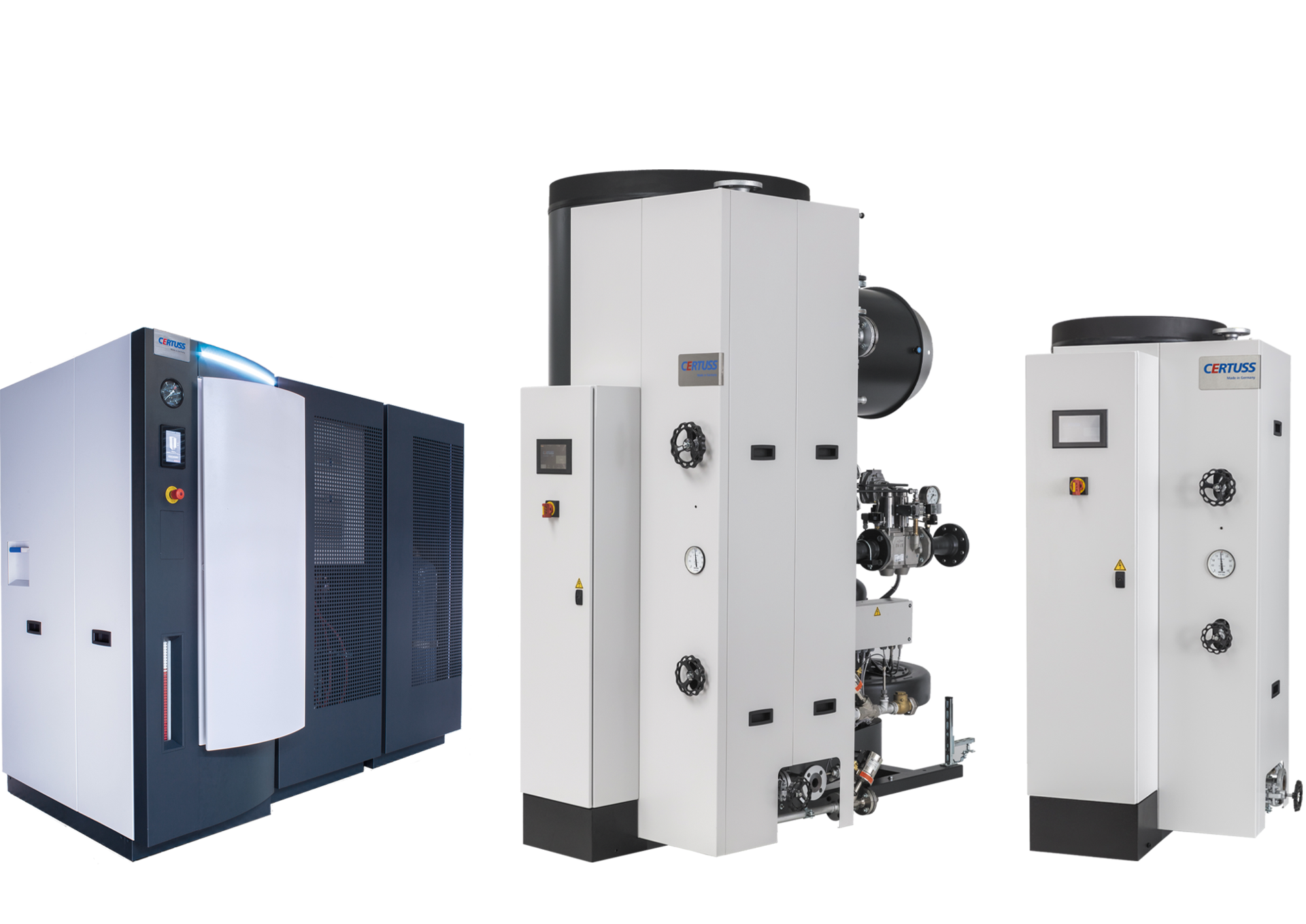 CERTUSS steam generator models: Emx, Universal TC and Junior TC