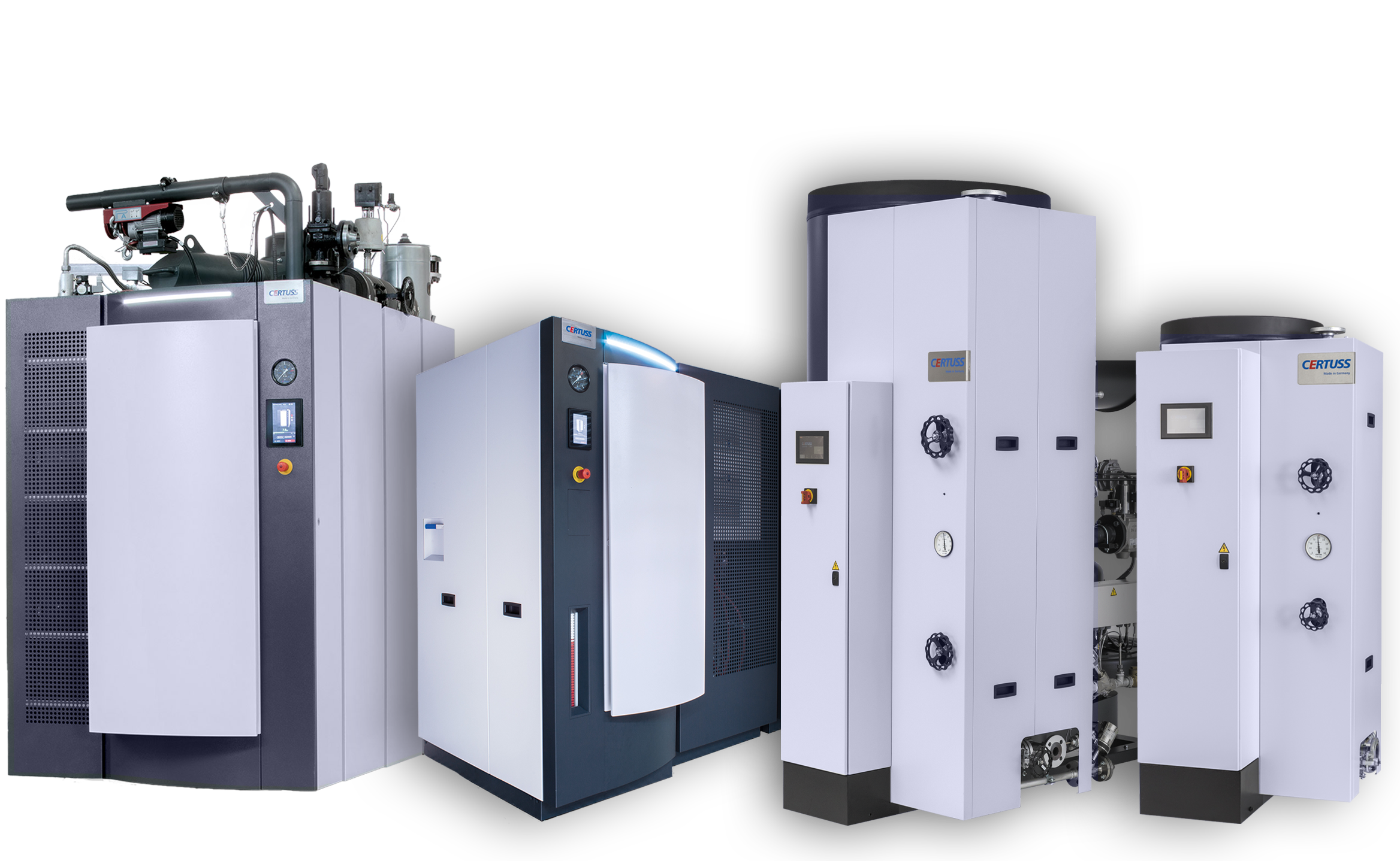CERTUSS steam generator models: UMX, Emx, Universal TC and Junior TC